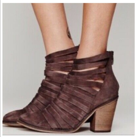 Free People Hybrid Strappy Leather Bootie - Picture 1 of 8